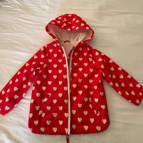 Mothercare jacket with lining for girl 2-3 years like new, red