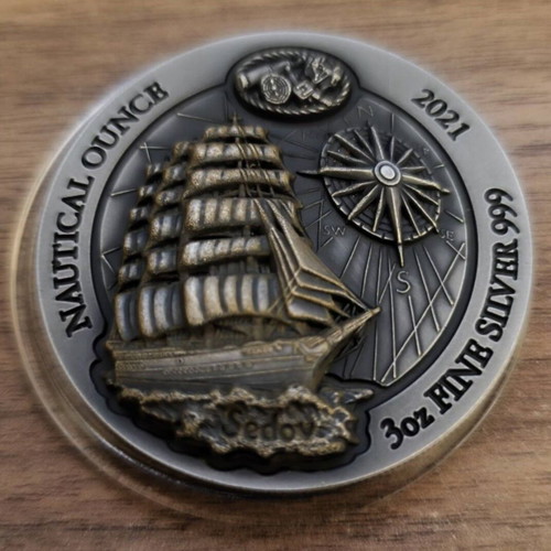 3 Oz Fine Silver Nautical Ounce 2021 coin new