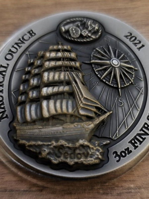 3 Oz Fine Silver Nautical Ounce 2021 coin new