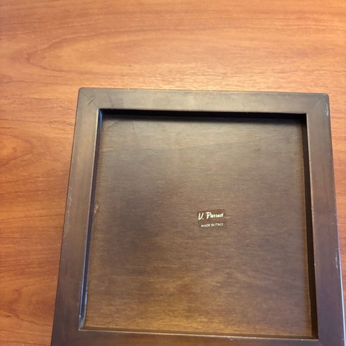 Case for playing cards and chips, wooden and leather made in ITALY
