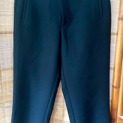 Stradivarius black high-waisted pants like new, size 40, ankle length