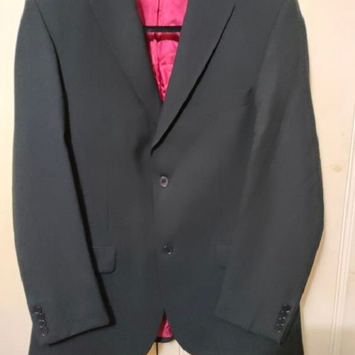 Aslanis Men Suit size 52 like new, black wool blend
