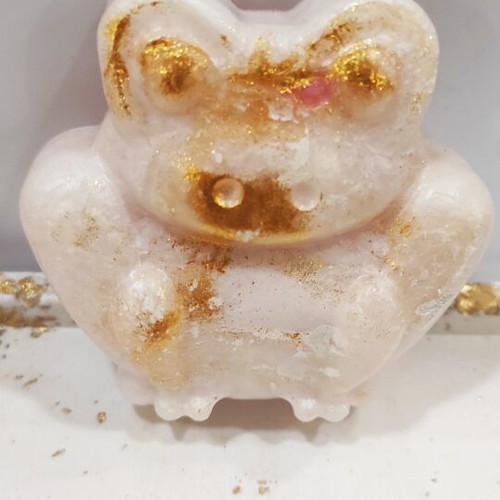 Handmade decorative aromatic frog-shaped soap made to order