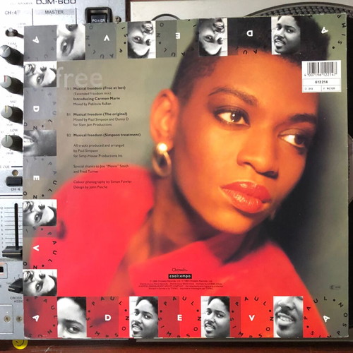 Paul Simpson Feat Adeva Musical Freedom (Free At Last) Remix vinyl like new, 12" 45 RPM Maxi-Single