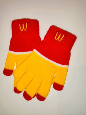 Mac Donald's knitted gloves collectible like new