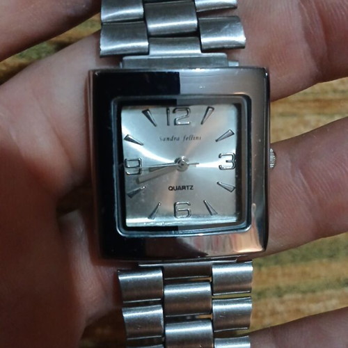 Sandra Fellini women's silver wristwatch used