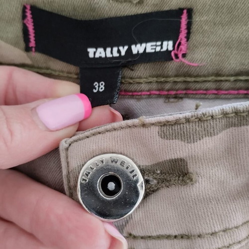 Women's youthful vintage Tally Weijl pants size 38 like new, green