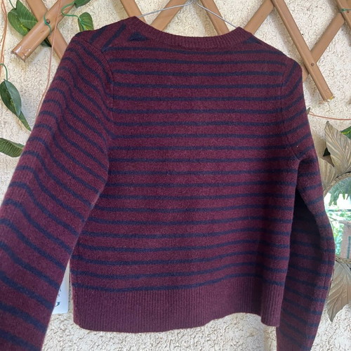 Zara wool women's cardigan like new, size S, blue-bordeaux