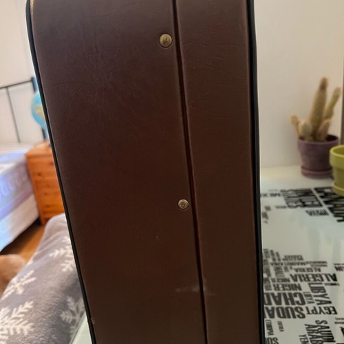 Nail suitcase used, brown, fashion, durable