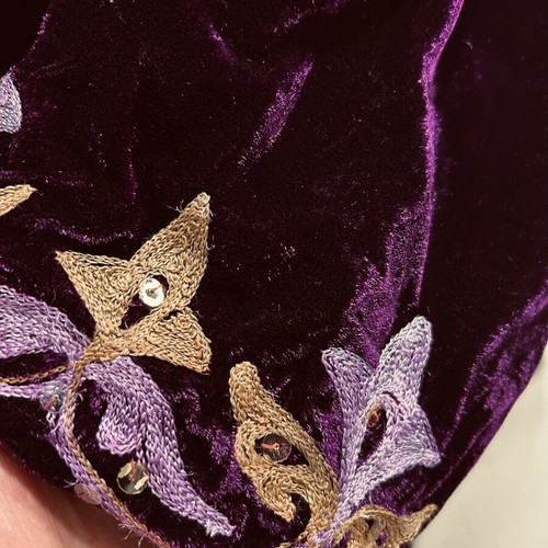 Velvet Kaftan like new with rich embroidery and sequins