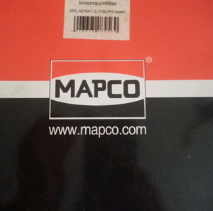 MAPCO 65709 Филтър за въздух в кабината OPEL