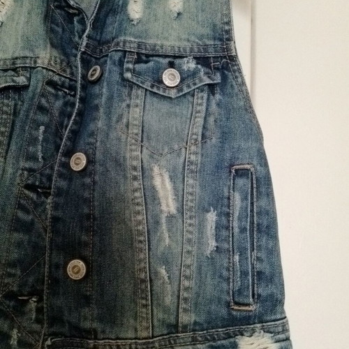 Pink Woman denim vest like new, blue, size XS