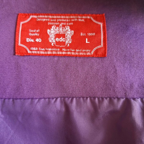 Edc by Esprit purple cotton vest, size Large
