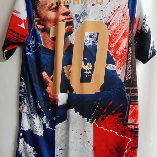 Mbappe 10 France commemorative acrylic T-shirt