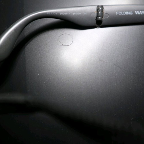 Ray Ban folding sunglasses used with blue mirrored lenses