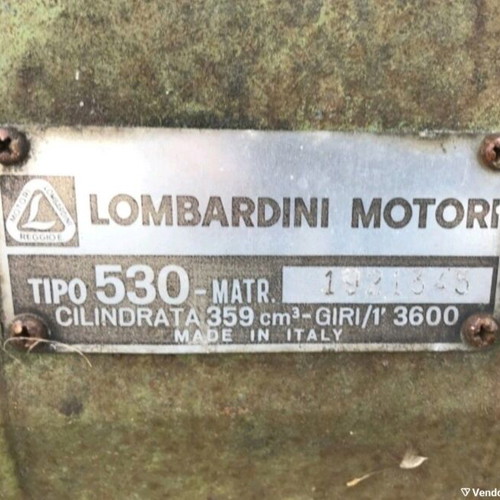 Lombardini engine used, fully functional for multiple applications