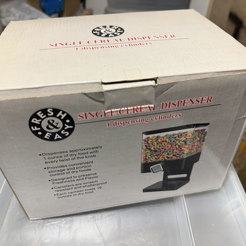Fresh & Easy Single Cereal Dispenser new, unused