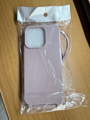 Θήκη iPhone 16pro ροζ με λουρί καινούργια