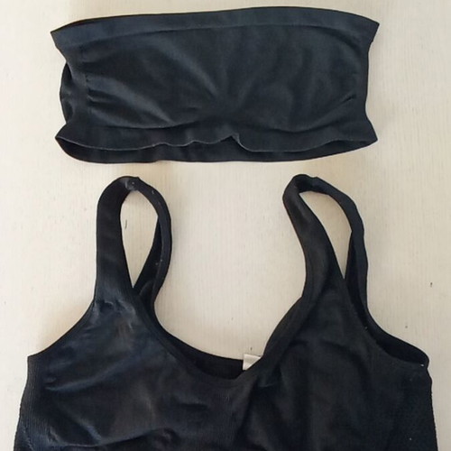 Bustiers used, elastic black, sizes M and L