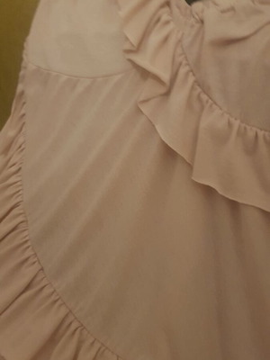 Μίνι φόρεμα με βολάν μεταχειρισμένο, nude