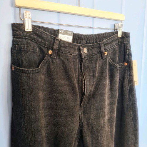Monki high-waisted black jeans new, size M