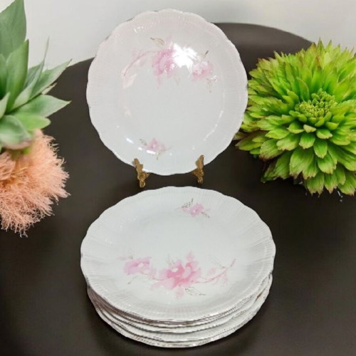 Vintage Walbzych Poland serving plate set, 7 pieces, 24.5cm