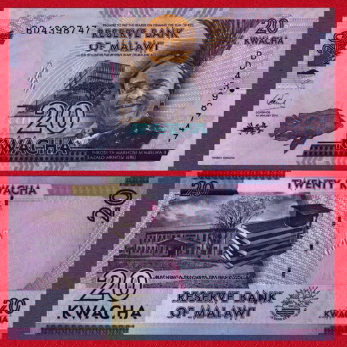 Χαρτονόμισμα Μαλάουι 20 KWACHA UNC