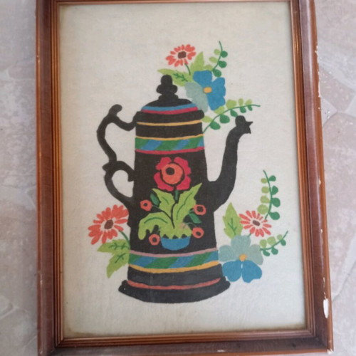 Framed painting Kanata#2 used, vintage