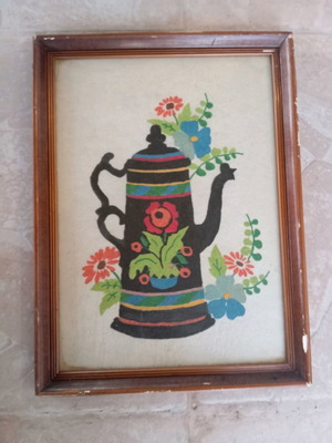 Framed painting Kanata#2 used, vintage