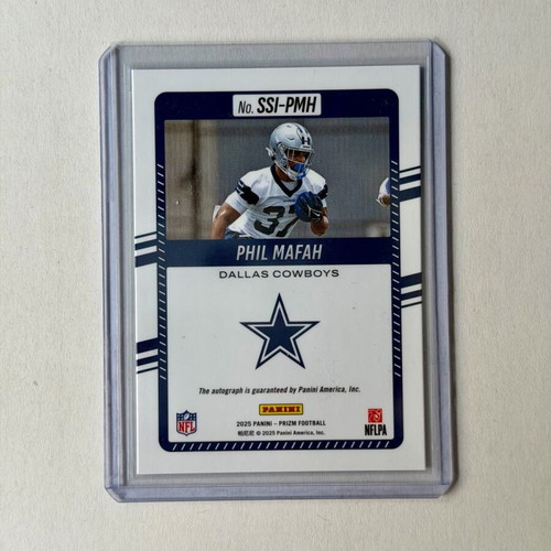 2025 Prizm Phil Mafah RC Significant Signatures Silver Prizm Auto Cowboys new