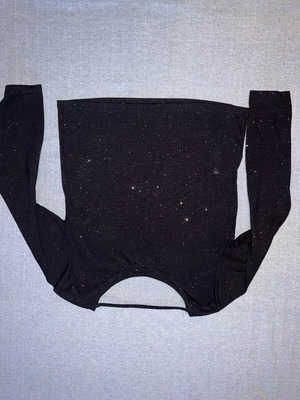 Women's blouse used with rhinestones H&M black XS S