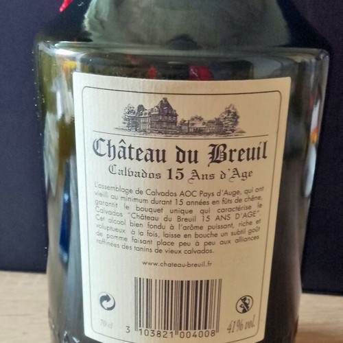 Chateau du Breuil 15 Ans Calvados bottle like new, collectible