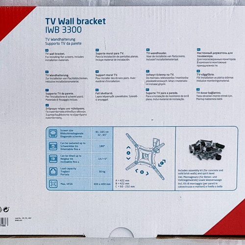 ISY IWB 3300 TV wall bracket, full motion, 32 to 65 inches