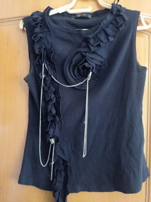 Miss Raxevsky sleeveless blue top medium like new