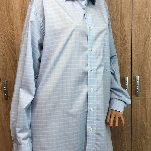 Barisal shirt new, size L/XL, white and blue cotton