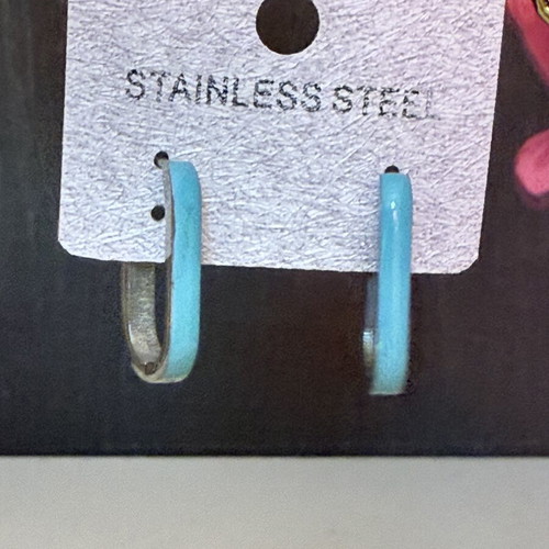 Earrings new, turquoise and silver