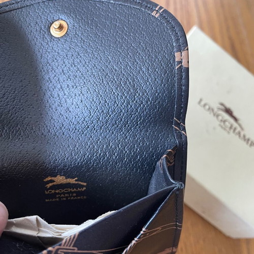 Longchamp wallet new, soft leather coin purse black and brown
