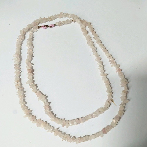 Rose Quartz Necklace new, 120 cm length