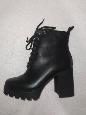 Calvin Klein Jeans boots new black leather size 38