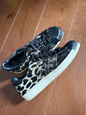 Adidas Super Star λεοπάρ ombré μεταχειρισμένα, μαύρο ν. 39,5