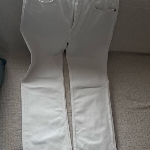 Zara white denim palazzo pants like new, size XS