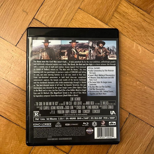 The Good the Bad and the Ugly 4K UHD Blu-Ray like new, no Greek subtitles