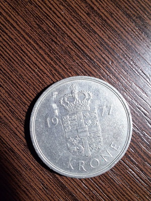 Δανία 1 Κρόνε μεταχειρισμένο, 1977