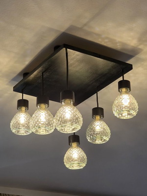 6-Light Ceiling Lamp with LED Bulbs