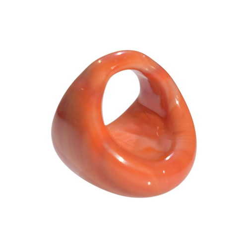 Folli Follie Orange Resin Ring Like New with Murano Style