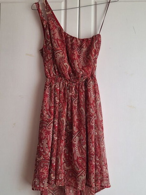 Summer dress Bershka red like new, size S