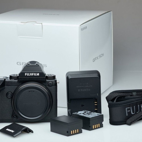 Fujifilm GFX 50s camera like new with battery pack and strap