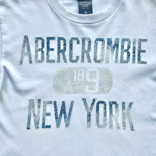 Abercrombie & Fitch Men's Muscle Fit T-shirt Size S White Like New