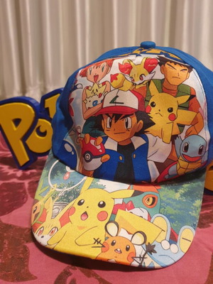 Pokemon hat new, adjustable size, colorful blue