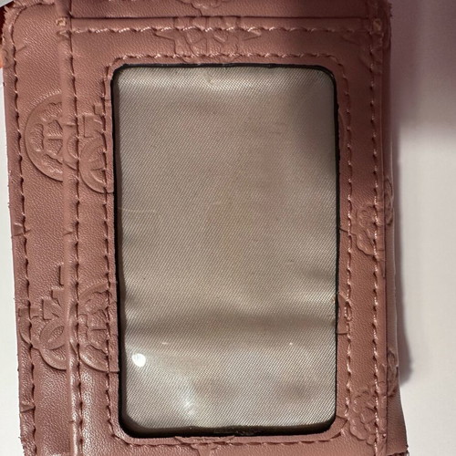 Guess wallet used, small size, pink with many compartments